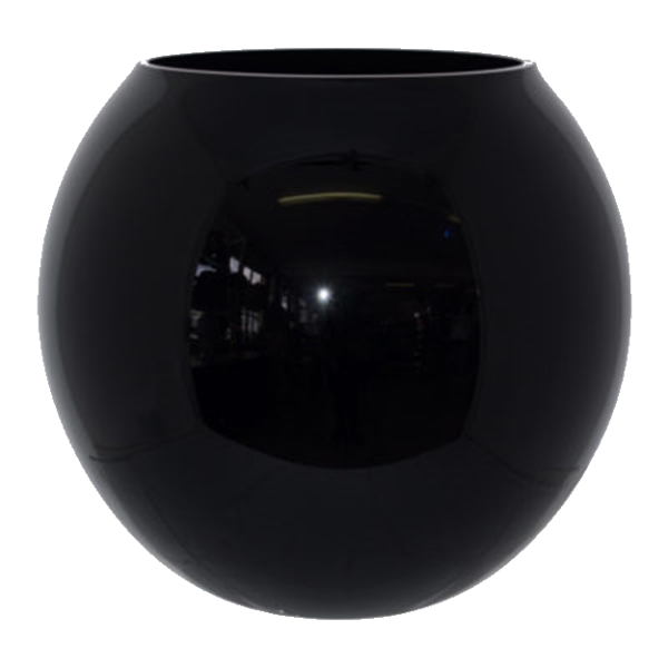 BLACK BUBBLE BALL VASE 26X28CM.png