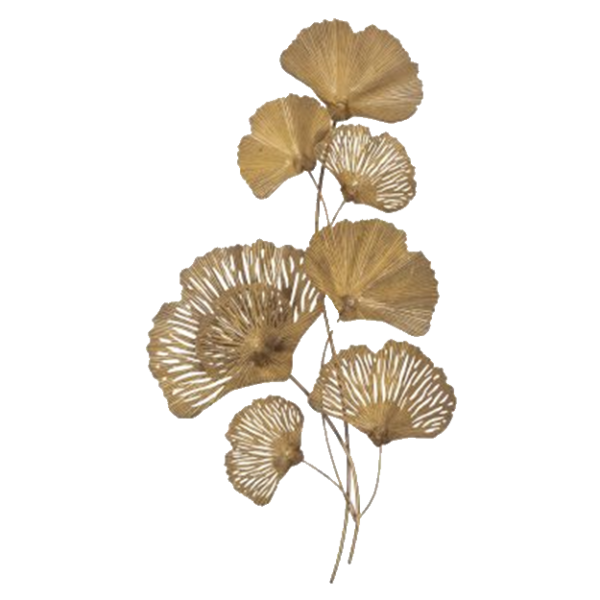 FAN LEAF GOLD WALL ART 51X91CM.png