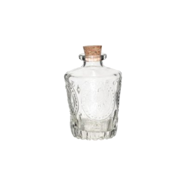 KEATS PERFUME BOTTLE CORK CLEAR 12CM 150ML.png