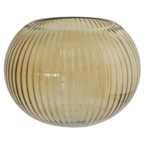 RIBBED AMBER BALL VASE 23X17CM.png